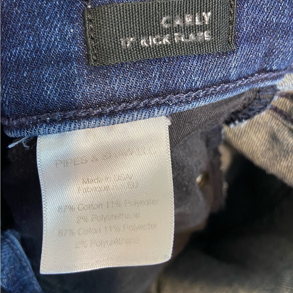 Veronica Beard Dark Blue Cropped Wide-Leg Jeans - Picture 7 of 8